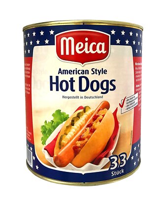 Würstchen HOT DOGS American Style (2900 g/33 Stück) GASTRONOMIE SPITZENQUALITÄT