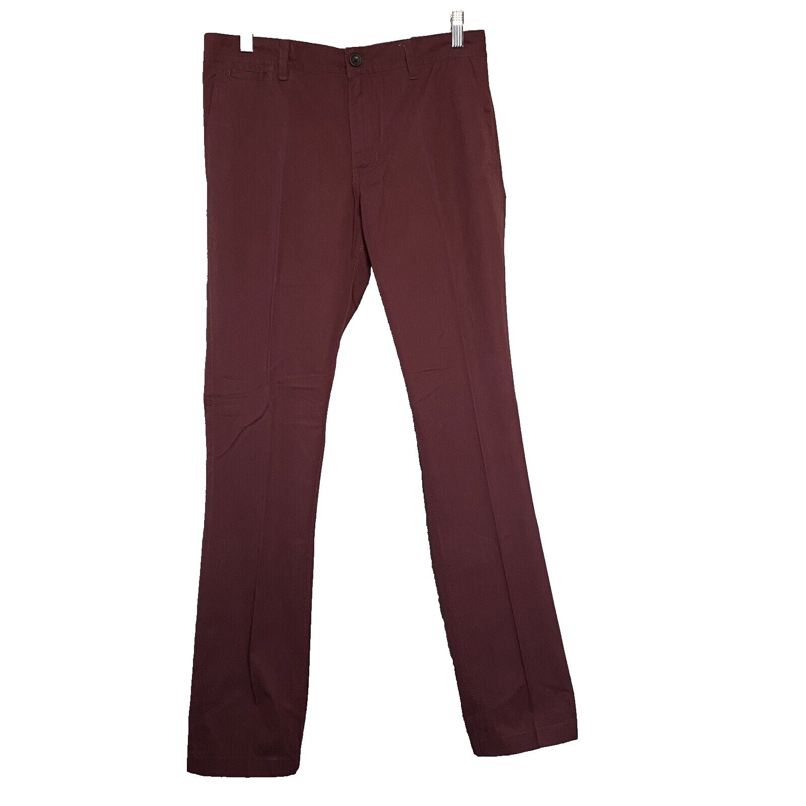 Perry Ellis Mens Principles Khakis Pants Cordovan Color Flat Front 30 X