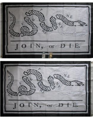 The 'Join, Or Die' Illustration, Created By Benjamin Franklin In 1754, Is A Political Cartoon - Foto 8