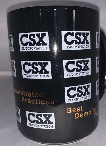 CSX Transportation PAC Railroad Advertising Black Coffee Mug - Foto 5 di 16