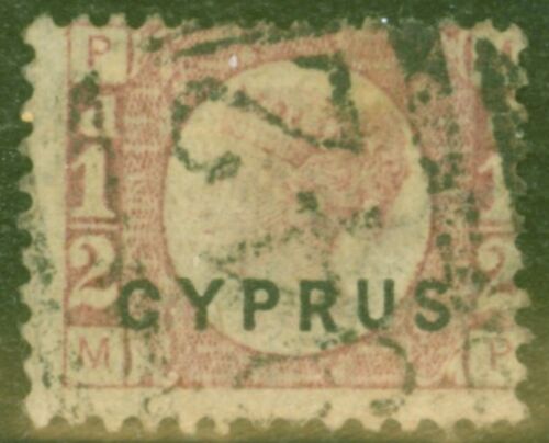 Zypern 1880 1/2d Rose SG1 Pl 15 fein gebraucht - Bild 1 von 1