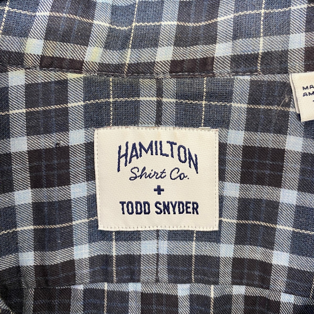 Todd Snyder X Hamilton Dress Shirt Mens 15 Medium Plaid Button
