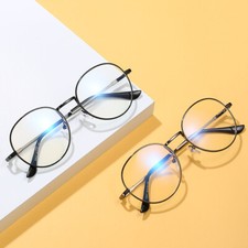 Gafas miopes con montura redonda anti-rayos azules para hombres y mujeres