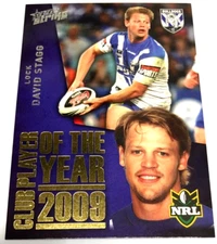 2011 NRL STRIKE CARD CLUB PLAYER OF YEAR CHASE CARD CP2-DAVID STAGG-BULLDOGS
