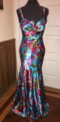 80s satin dress