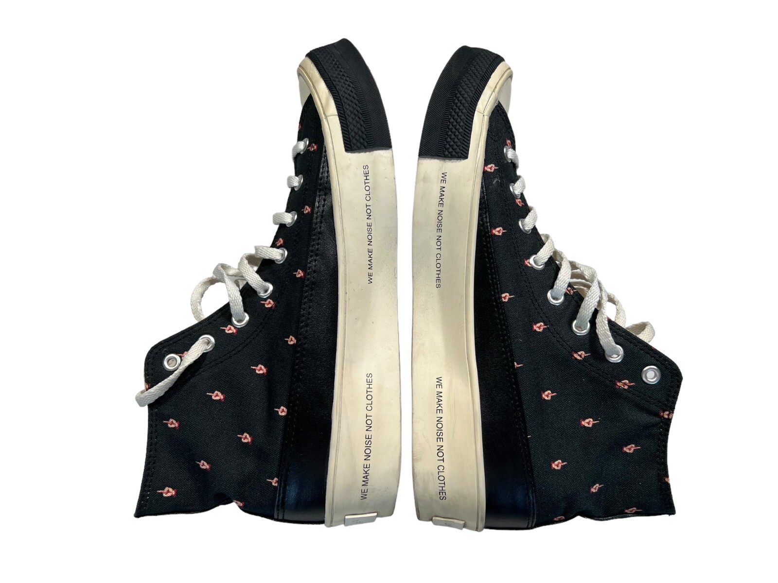 UNDERCOVER MIDDLE FINGER PATTERN CANVAS SNEAKERS … - image 7