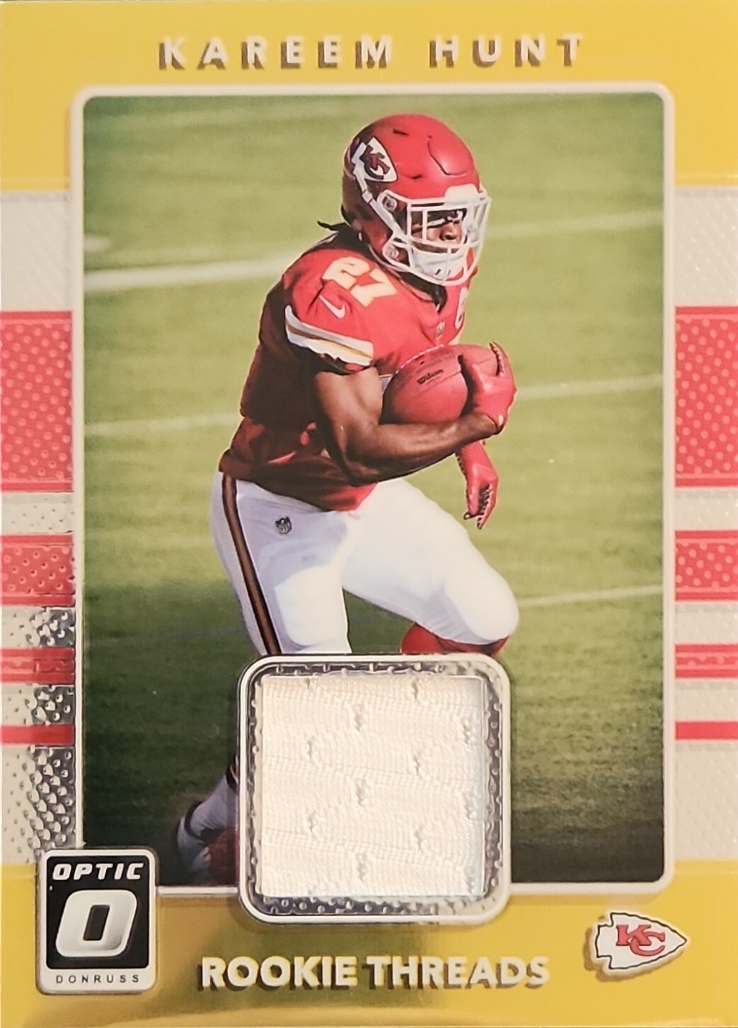 Kareem Hunt Panini Donruss Optic Rookie Threads #23 Base