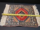 ORIGINAL BEAUTIFUL PAKISTANI VINTAGE HAND KNOTTED WOOLEN DOLLHOUSE CARPET 1X1 FT — photo 7