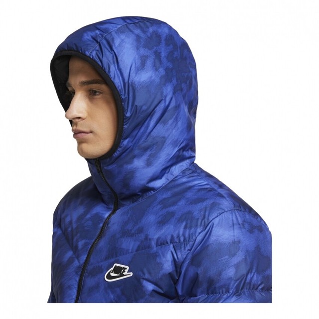 Nike Sportswear Down Windrunner Jacket Coat Men L Blue Camo Zip Cu4406-492 for sale online | eBay