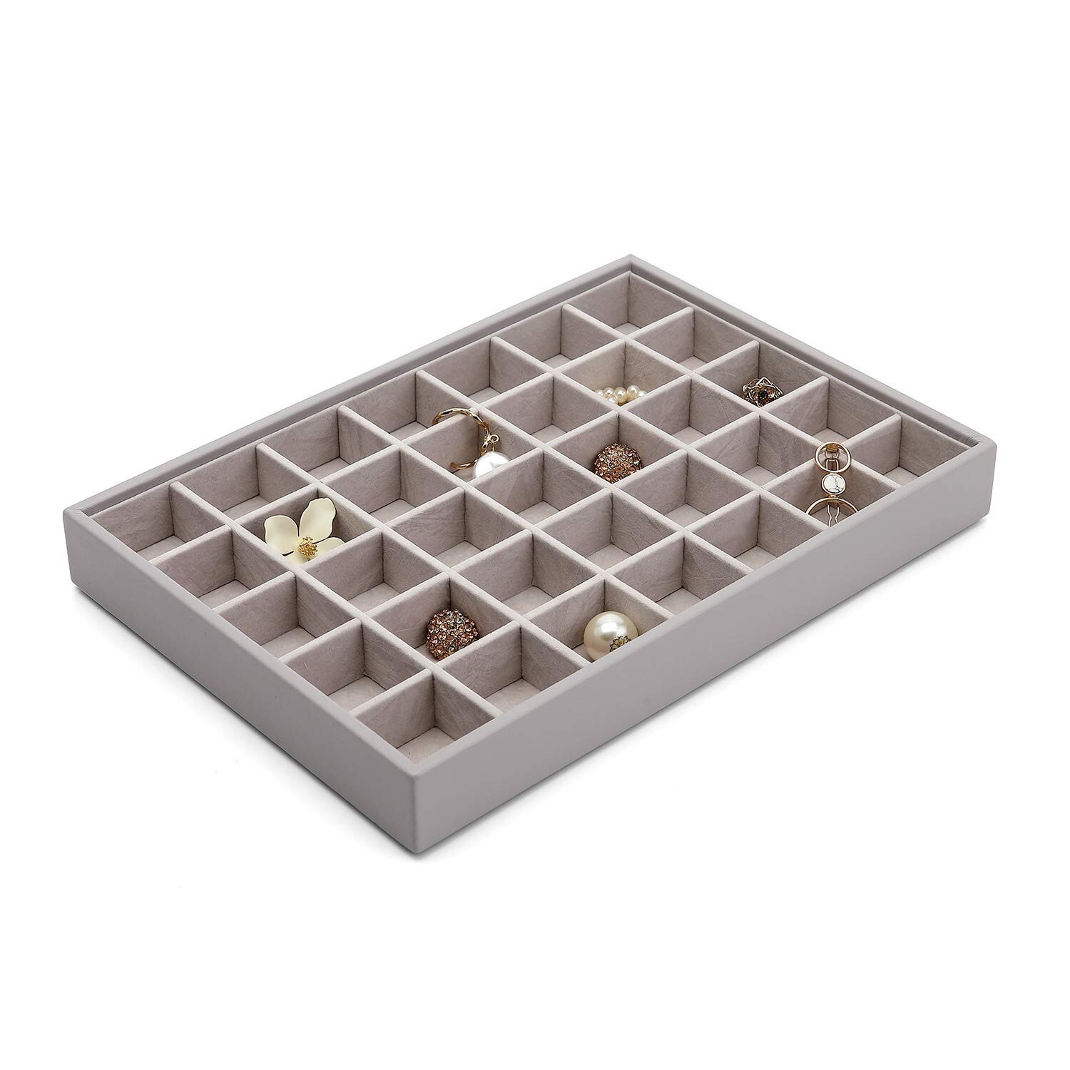 Vlando Jewelry Tray - Faux Leather Multi-Purpose Desktop Drawer Chest Jewelry...