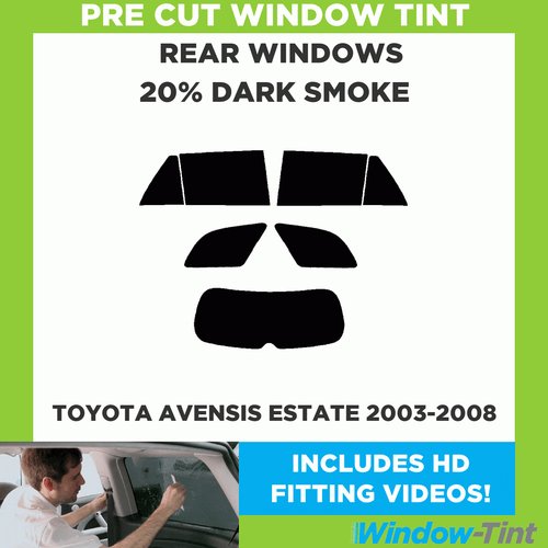 For Toyota Avensis Estate 2003-08 Pre Cut Window Tint Kit 20% Dark Rear Car Film - Picture 2 of 10