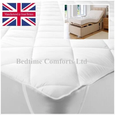BEDTIME COMFORTS LTD 2'6" Small Single Electric Adjustable Bed "QUILTED" MATTRESS TOPPER 30" X 78"