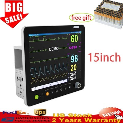Medical Portable Multi-parameter 15'' Modular Plug-in Patient Monitor+gift