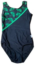 Destira Women’s S Green & Black Charity Of Choice Gymnastics Leotard Preowned