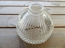 " Tulipe Abat jour globe holophane pointes diamant lampe lustre vintage  "