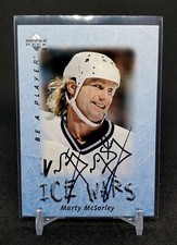 1996 Upper Deck Marty McSorley Be A Player Ice Wars On Card Auto 🧊