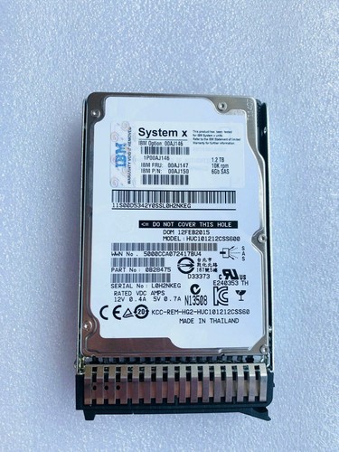 NEW 00AJ146 IBM System X 1.2TB 10K RPM 6G SAS 2.5" HDD 00AJ147 00AJ150 - Picture 2 of 5