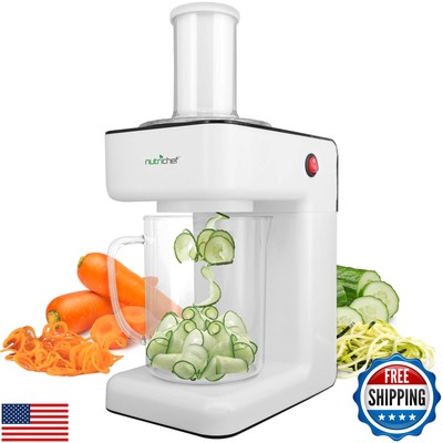 NutriChef Electric Vegetable Spiralizer   3-Blade Zucchini Spiralizer Noodle 