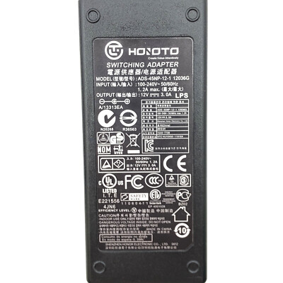 Original Hoioto ADS-45NP-12-1 AC/DC Switching Adapter 12V 3A 36W
