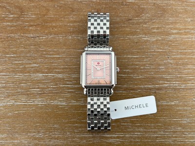 Michele Deco II 43mm Rose Dial Stainless Steel Case Silver 