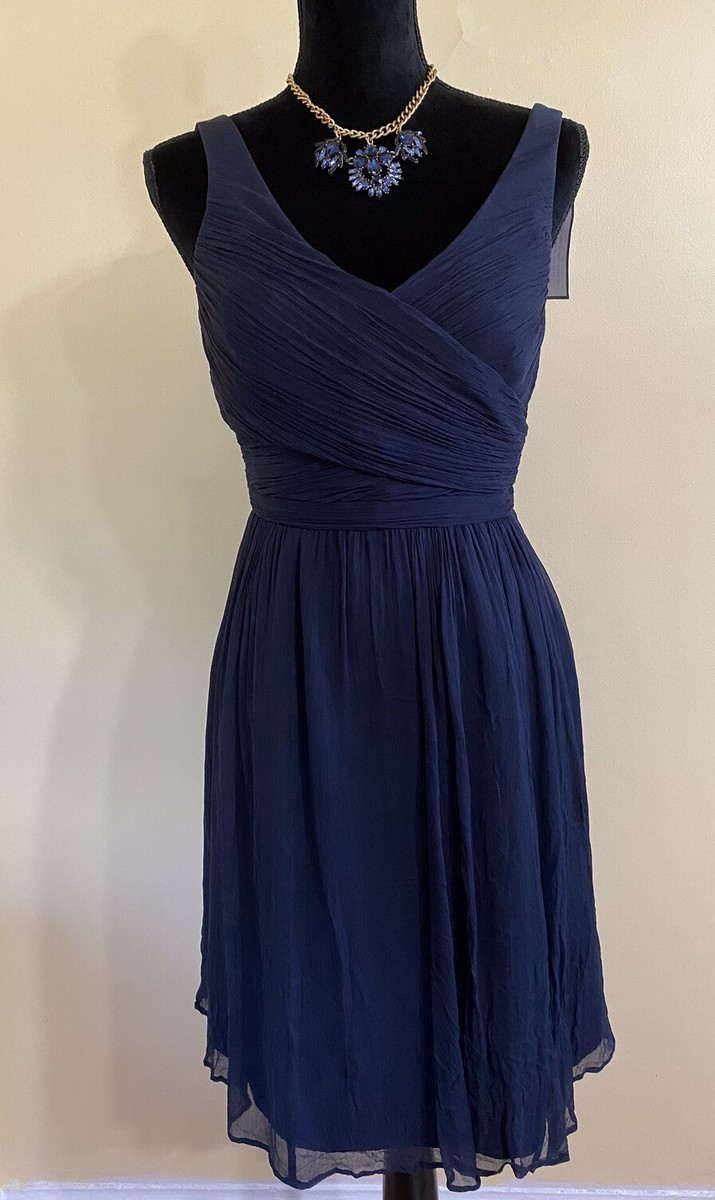 j crew navy bridesmaid dress J. Heidi Silk Chiffon Size Petite 4 NWT Bridesmaid Dress Women 4 Sequin_Prom_Dress Elegantly crafted from soft Color:M-Cabernet