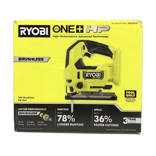 Ryobi PBLJS01B One + HP 18v Brushless Cordless Jig Saw Tool Only