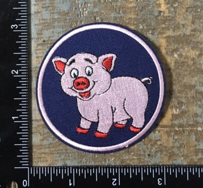 PIG Farm Animal Cute Cartoon Piggy Swine Hog Embroidered Iron-On Patch
