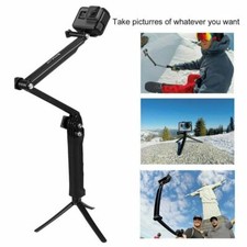 For GoPro 10 11 12 9 8 Hero 7 6 5 4 3 , Dji 3Way Arm Tripod Selfie Stick Monopod