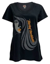 Harley-Davidson Women's Portrait V-Neck Short Sleeve Soft Fabric Tee