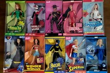 DC Comics And Marvel Super Hero Barbie Dolls, Lot Of 10, New W/ Flawed Boxes