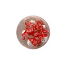 New ListingVintage Orange & White Millefiori Art Glass Controlled Bubble Paperweight