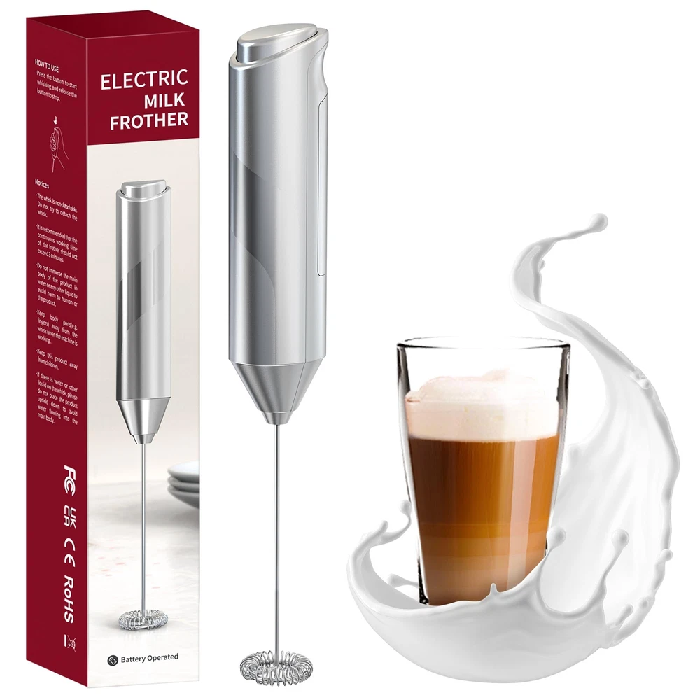 Milk Frother Wand, Handheld Milk Frother Drink Mixer, Electric Whisk Foam Mak...