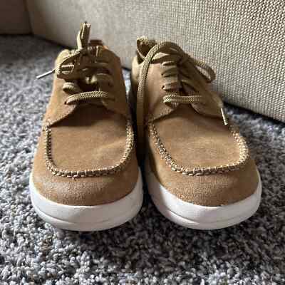 Clarks Mens Driftway Low Beige Leather Sneaker Moccasin Shoes Size 9.5 Clarks Mens Driftway Low Beige Leather Sneaker Moccasin  main image 4