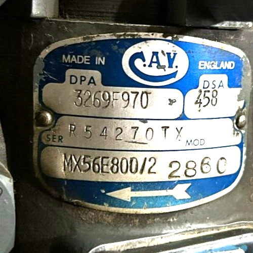 Lucas C.A.V. 3269F970 Injection Pump 2860 | eBay