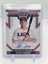 2022 Panini Stars & Stripes Hayden Dunhurst Kansas City Royals Auto /349
