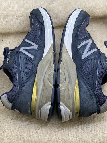 New Balance 990v4 M990NV4 Navy Suede Made In USA Size 9.5 D Men Shoes - Picture 4 of 16