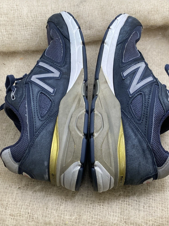 Новый баланс 990v4 M990NV4 темно-синий замши сделано в США размер 9,5 D мужские туфли - Изображение 4 из 4