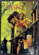 Vtg 1995 Wet Seal Wild Musk Cologne Man with Flowers Girl Advertisement Print Ad