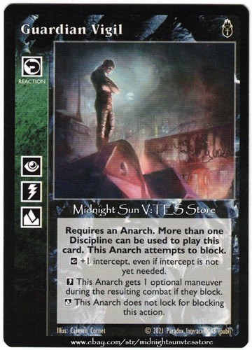 Guardian Vigil Anarchs Unbound Kickstarter V:TES VTES Vampire CCG