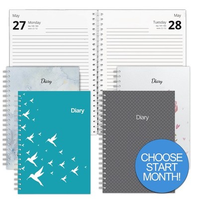 Page a Day/ Day to Page Mitte des Jahres akademischer Tagesplaner Tagebuch 2026-27 | A4 & A5