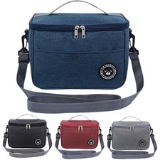Large Insulated Lunch Bag Adult Kids Men Thermal Cool Hot Food Storage Tote Box