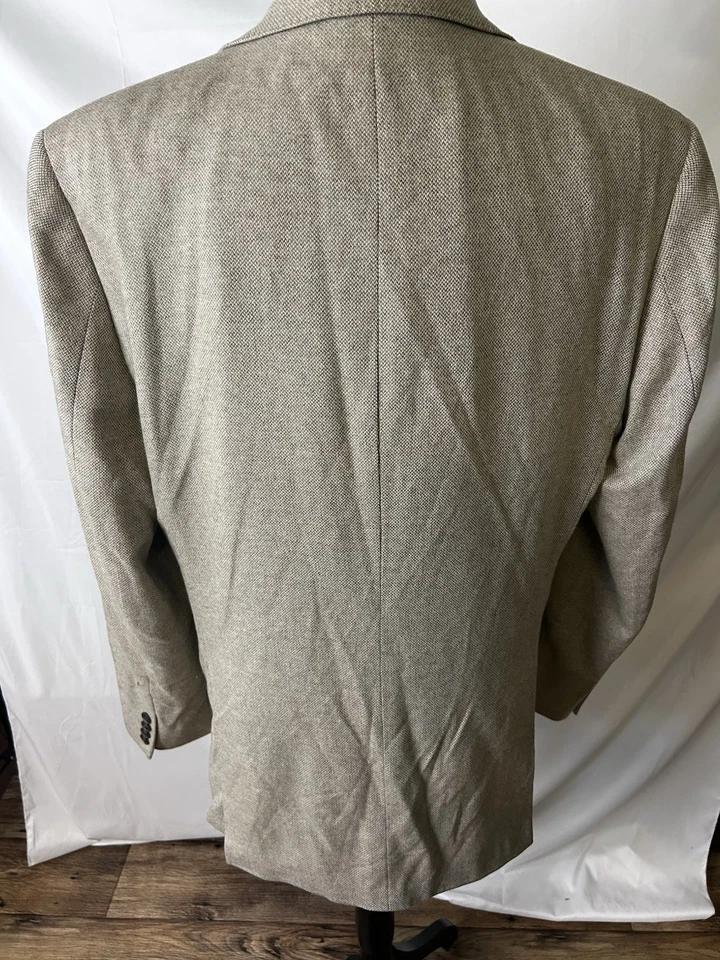 Blazer Abrigo Deportivo Saks Fifth Avenue Etiqueta Negra Delgado 44L Cachemira Tostado Foto 2 de 4