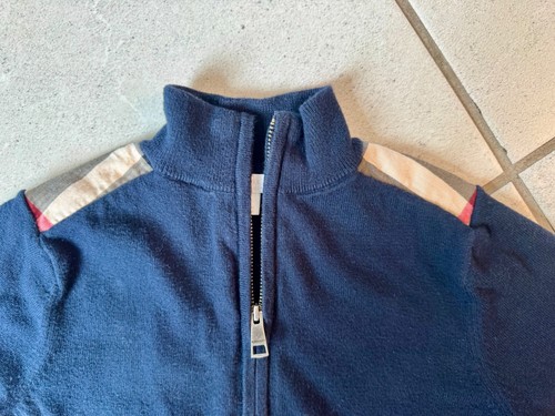 Burberry Children Navy Nova Check Zip Up Sweater Cardigan Size 6 - Picture 2 of 9