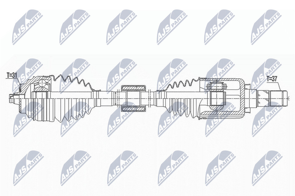 DRIVE SHAFT NPW-BM-170 FOR MINI B46A20A B48A20A/A20F 2.0L 4cyl - Image 6
