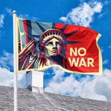 Retro Statue Of Liberty No War Resistance Nope To Fascism Democrats Flag