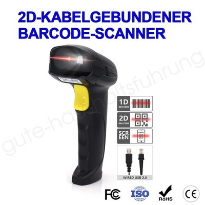 2D QR Code USB Wired Handheld Reader & Mini 1D Laser 2D Wireless Barcode Scanner