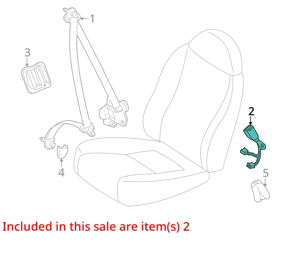 Seat Belt Front Bucket Driver Buckle Fits 02-06 LEXUS SC430 650981 Foto 3 de 4