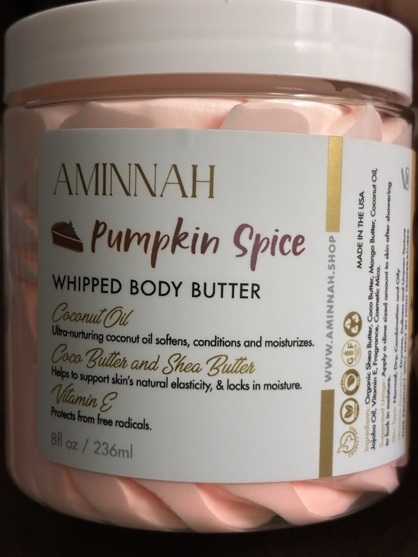 SALE PRICED! Aminnah Pumpkin Spice Whipped Body Butter Limited Edition
