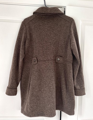 Women’s Button-Up Collared Coat w/ Pockets * Weatherproof * Brown * Size Large - Picture 3 of 7