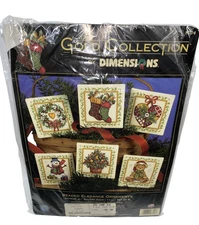 Dimensions #8704 Gold Collection Beaded Elegance Ornaments Repackaged kit